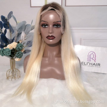 613 Full Lace Wig Human Hair,Brazilian 613 Blonde Full Lace Human Hair Wig,40 Inch 0mbre T4/613 Lace Front Wig Human Hair
